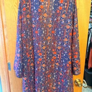 Floral Patterned Long Sleeve Dress